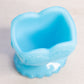 Vintage Small Light Blue Milk Glass Heart Toothpick Holder