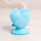 Vintage Small Light Blue Milk Glass Heart Toothpick Holder