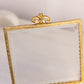 Vintage Square Gold Tone Casket Box with Floral Designs