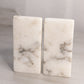 Vintage Stone Alabaster Flower Bookends