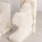 Vintage Stone Alabaster Flower Bookends