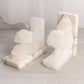 Vintage Stone Alabaster Flower Bookends
