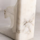 Vintage Stone Alabaster Flower Bookends