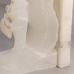 Vintage Stone Alabaster Flower Bookends