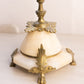 Vintage Tall Brass 5 Candle Candelabra with Stone Base