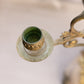 Vintage Tall Brass 5 Candle Candelabra with Stone Base