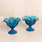 Vintage Viking Glass Dark Blue Epic Taper Candleholder