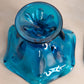Vintage Viking Glass Dark Blue Epic Taper Candleholder