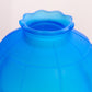 Vintage Westmoreland Blue Satin Fairy Lamp Candle Holder with White Milk Glass Base