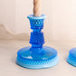 Vintage Westmoreland Glass Blue Opalescent Hobnail Candlestick