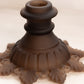 Vintage Westmoreland Glass Brown Satin Ring and Petal Candlestick