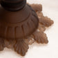 Vintage Westmoreland Glass Brown Satin Ring and Petal Candlestick
