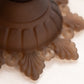 Vintage Westmoreland Glass Brown Satin Ring and Petal Candlestick