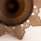 Vintage Westmoreland Glass Brown Satin Ring and Petal Candlestick