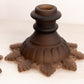 Vintage Westmoreland Glass Brown Satin Ring and Petal Candlestick