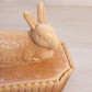 Vintage Westmoreland Glass Brown Slag Glass Bunny Lidded Dish