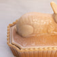 Vintage Westmoreland Glass Brown Slag Glass Bunny Lidded Dish