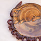 Vintage Westmoreland Glass Brown Slag Glass Bunny Plate