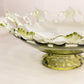 Vintage Westmoreland Glass Large Green Ring and Petal Bowl with Lattice Edge