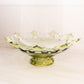 Vintage Westmoreland Glass Large Green Ring and Petal Bowl with Lattice Edge