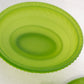 Vintage Westmoreland Glass Oval Satin Green Birds in Love on Nest Lidded Dish