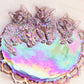 Vintage Westmoreland Glass Purple Carnival Glass Cat Plate