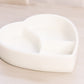 Vintage White Milk Glass Heart Divided Dish