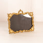 Vintage Antique Medium Rectangular Ornate Brass Gold Tone Frame