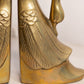 Vintage Brass Swan Bookends with Heads Down