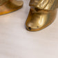 Vintage Brass Swan Bookends with Heads Down
