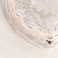 Vintage Crystal Hinge Lid Heart Box with Etched Details