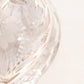 Vintage Crystal Hinge Lid Heart Box with Etched Details
