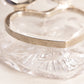 Vintage Crystal Hinge Lid Heart Box with Etched Details