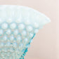 Vintage Fenton Light Blue Opalescent Hobnail Fan Vase