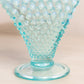 Vintage Fenton Light Blue Opalescent Hobnail Fan Vase