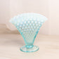 Vintage Fenton Light Blue Opalescent Hobnail Fan Vase