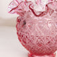 Vintage Fenton Dusty Rose Diamond Star Glass Vase