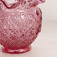 Vintage Fenton Dusty Rose Diamond Star Glass Vase