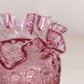 Vintage Fenton Dusty Rose Diamond Star Glass Vase