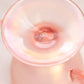 Vintage Fenton Velva Rose Pink Glass Dolphin Handle Lidded Footed Jar