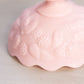 Vintage Fostoria Small Pink Milk Glass Berry Pattern Footed Bowl