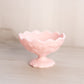 Vintage Fostoria Small Pink Milk Glass Berry Pattern Footed Bowl