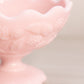 Vintage Fostoria Small Pink Milk Glass Berry Pattern Footed Bowl