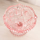 Vintage LE Smith Pink Glass Sawtooth Edge Compote