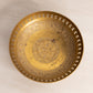 Vintage Medium Footed Brass Bowl with Floral Details