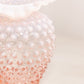 Vintage Pink Opalescent Glass Hobnail Vase