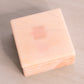 Alabaster Stone Peachy Pink Swivel Lid Square Box