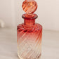 Antique Baccarat Rose Tiente Red Amberina Glass Swirl Bottle