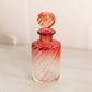 Antique Baccarat Rose Tiente Red Amberina Glass Swirl Bottle