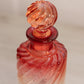 Antique Baccarat Rose Tiente Red Amberina Glass Swirl Bottle